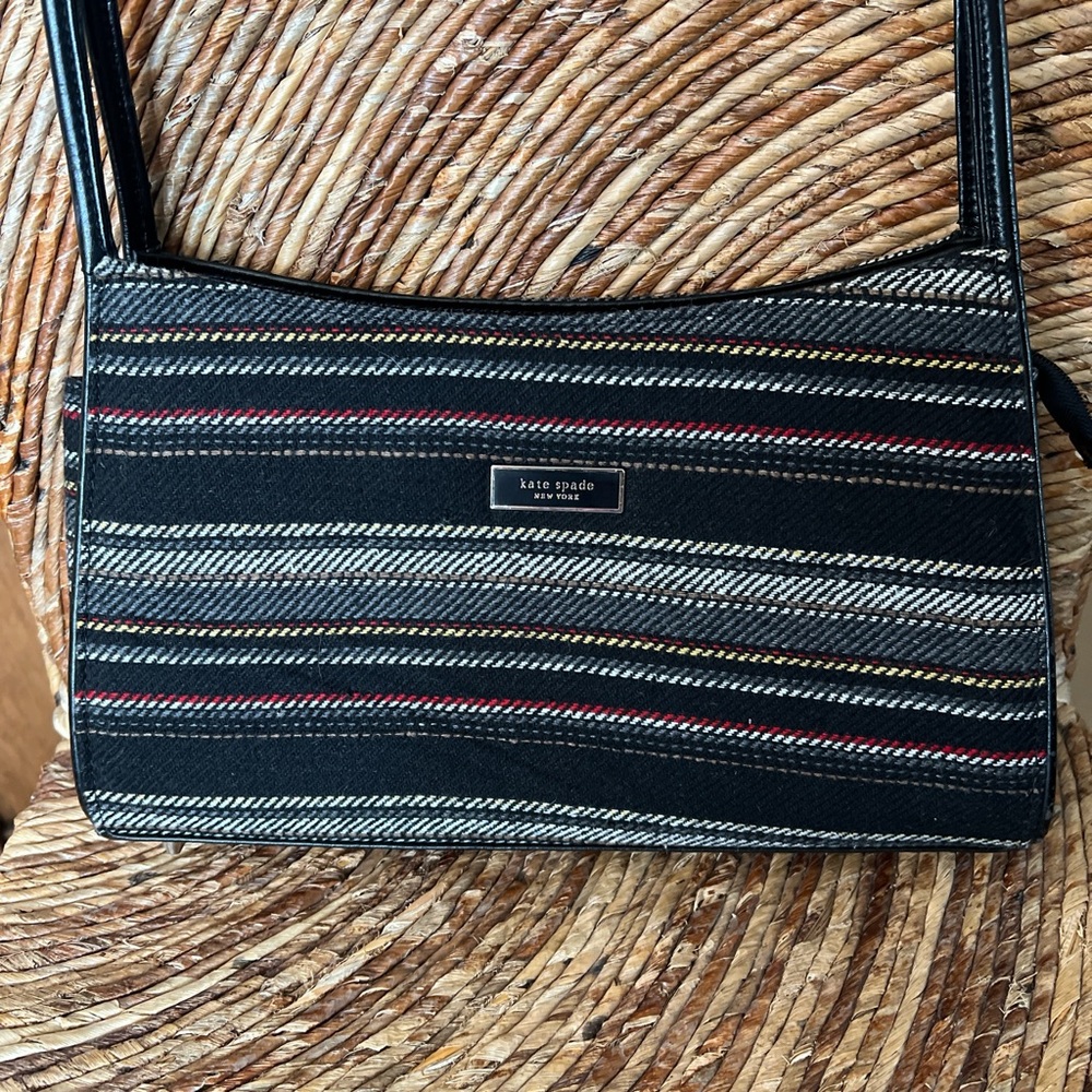 kate spade Black Multi-Striped Bag